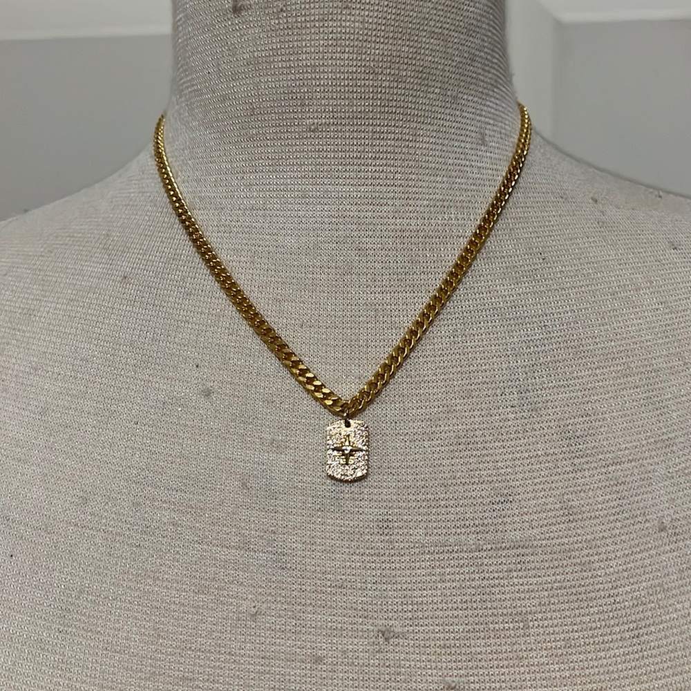 Cz pavé dog tag
